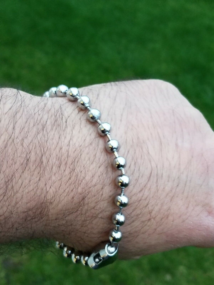 Meditation Simarna Bracelet Chrome Plated Iron Manka Praying Beads Talisman Sikh FF2 Simran Simrana