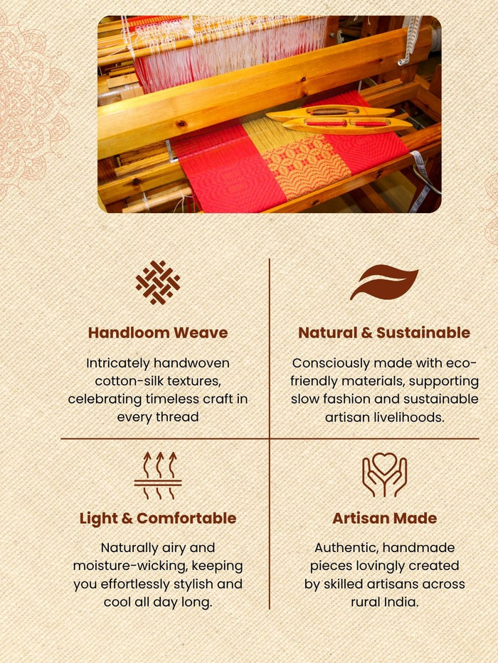 A carved wooden block being pressed by hand onto block printed fabric