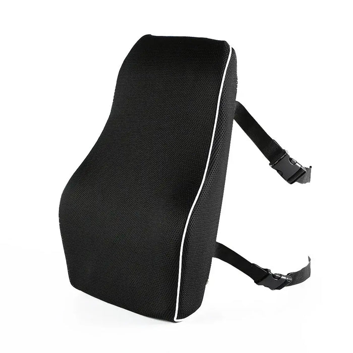Memory Foam Lumbar Support Pillow Ergonomic Back Cushion Black-0