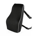 Memory Foam Lumbar Support Pillow Ergonomic Back Cushion Black-0