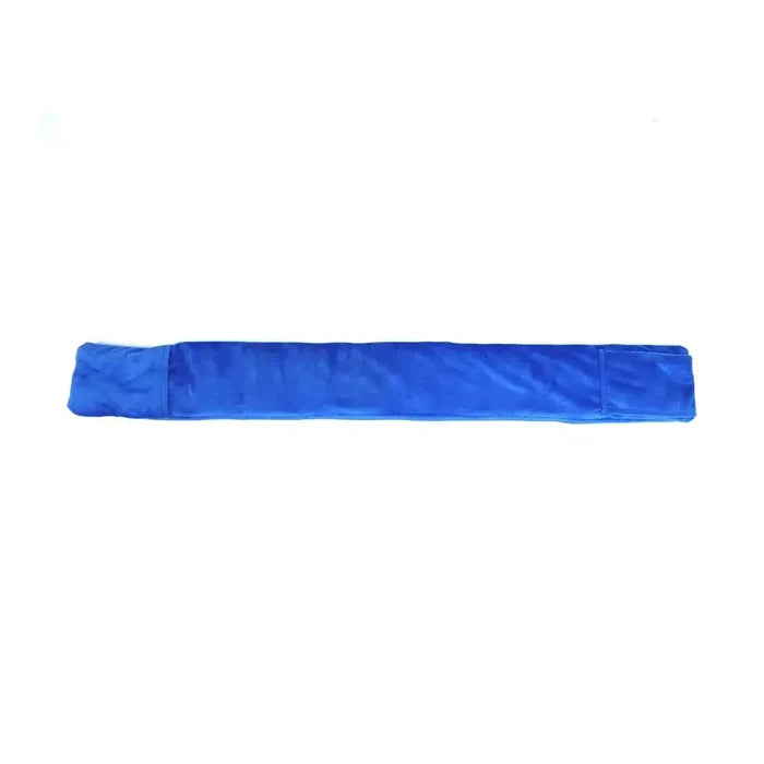 Microwavable neck heating wrap in blue, designed for soothing heat therapy for neck and shoulders.