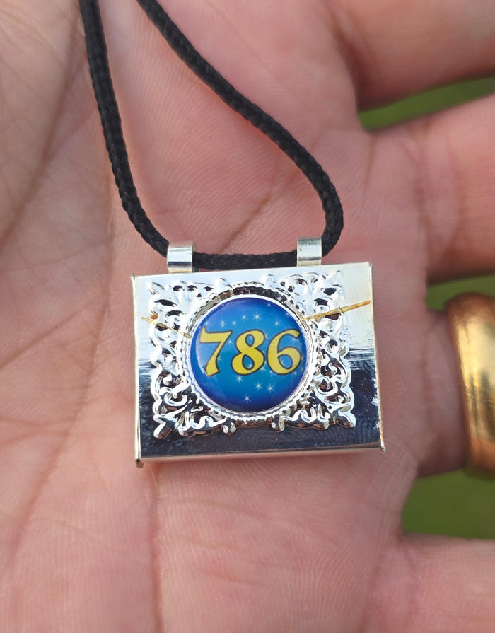 Mini Taweez Allah Locket 786 Taviz Evil Eye Nazar Shield Muslim Islamic Pendant C36 Protection Unisex