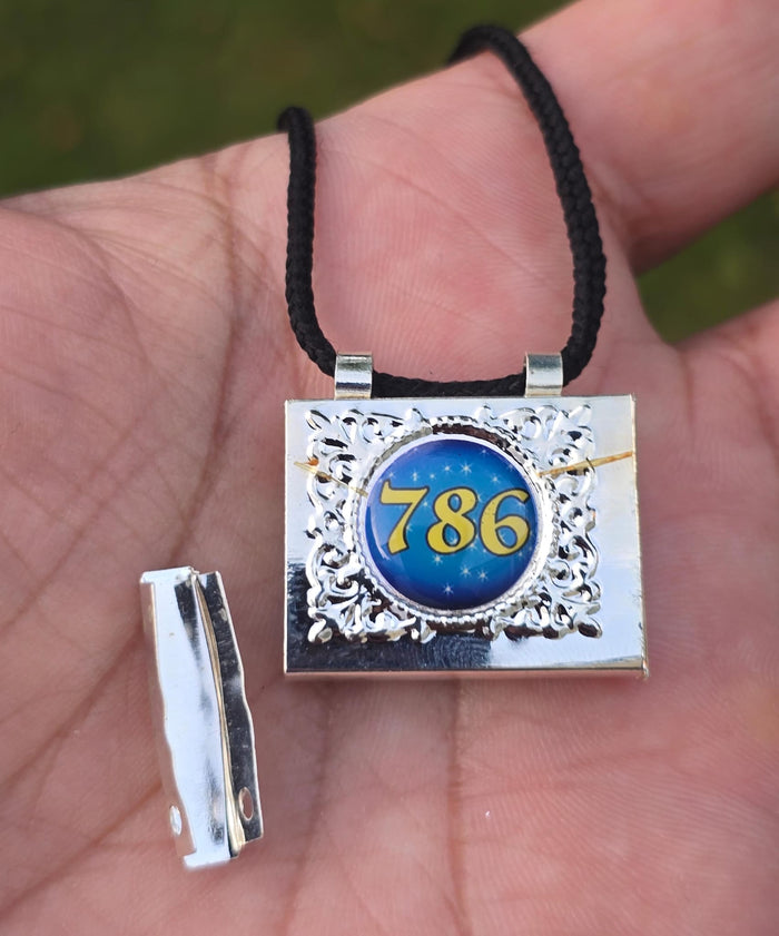 Mini Taweez Allah Locket 786 Taviz Evil Eye Nazar Shield Muslim Islamic Pendant C36 Protection Unisex