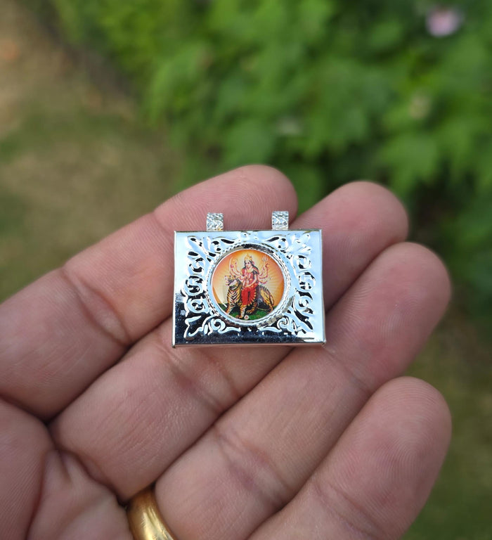 Mini Taweez Om Locket Durga Mata Taviz Evil Eye Nazar Shield Hindu Pendant A35 Protection Unisex