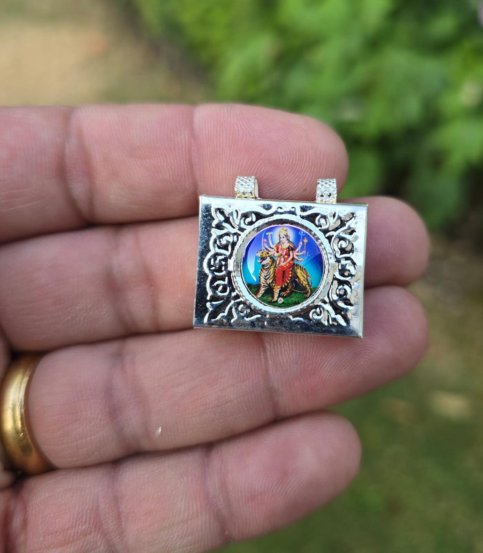 Mini Taweez Om Locket Durga Mata Taviz Evil Eye Nazar Shield Hindu Pendant A35 Protection Unisex