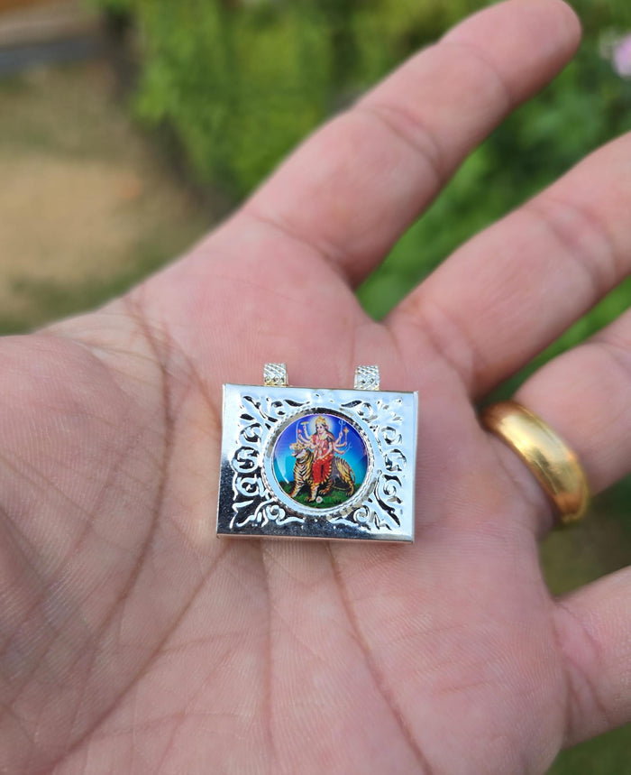 Mini Taweez Om Locket Durga Mata Taviz Evil Eye Nazar Shield Hindu Pendant A35 Protection Unisex