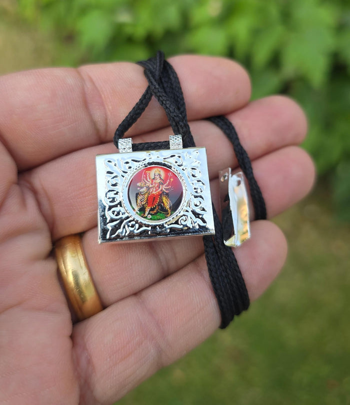 Mini Taweez Om Locket Durga Mata Taviz Evil Eye Nazar Shield Hindu Pendant A35 Protection Unisex