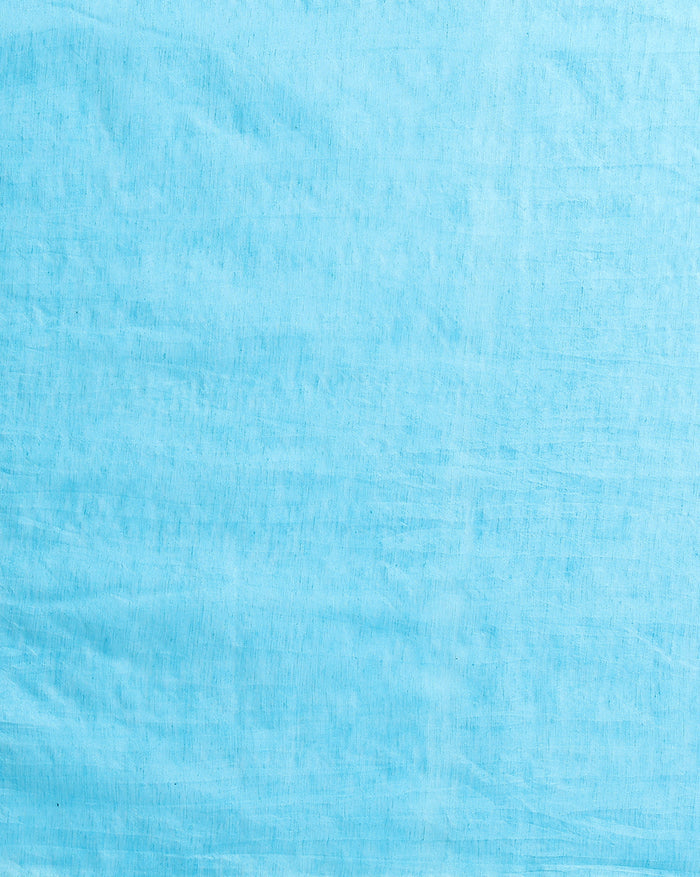 Modern Eri Tussar Silk Embroidered Blue Saree