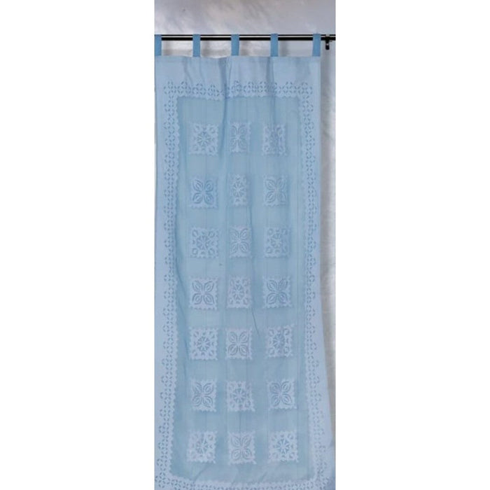 Applique Work Wall Hanging Blue Curtain
Size - 44"X84" (3.5 X 7 Ft)-Indiehaat