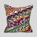 18" Turkish Square Pillow Cover - Multicolor Geometric-0