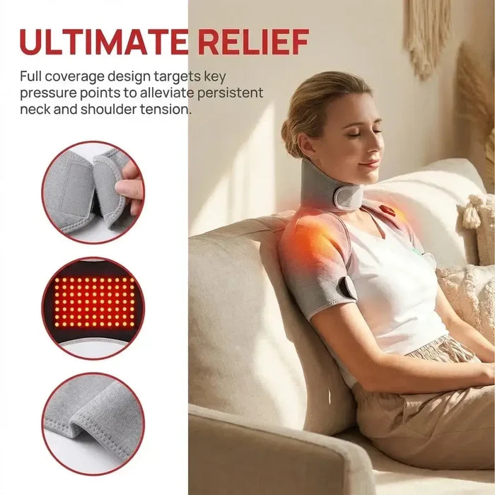 Wearable neck and shoulder heating pad