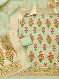 Indiehaat | Banarasi Cotton Banarasi Brocade Suit Green