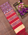 Indiehaat | Banarasi Lichi Silk Patola Dupatta Blue