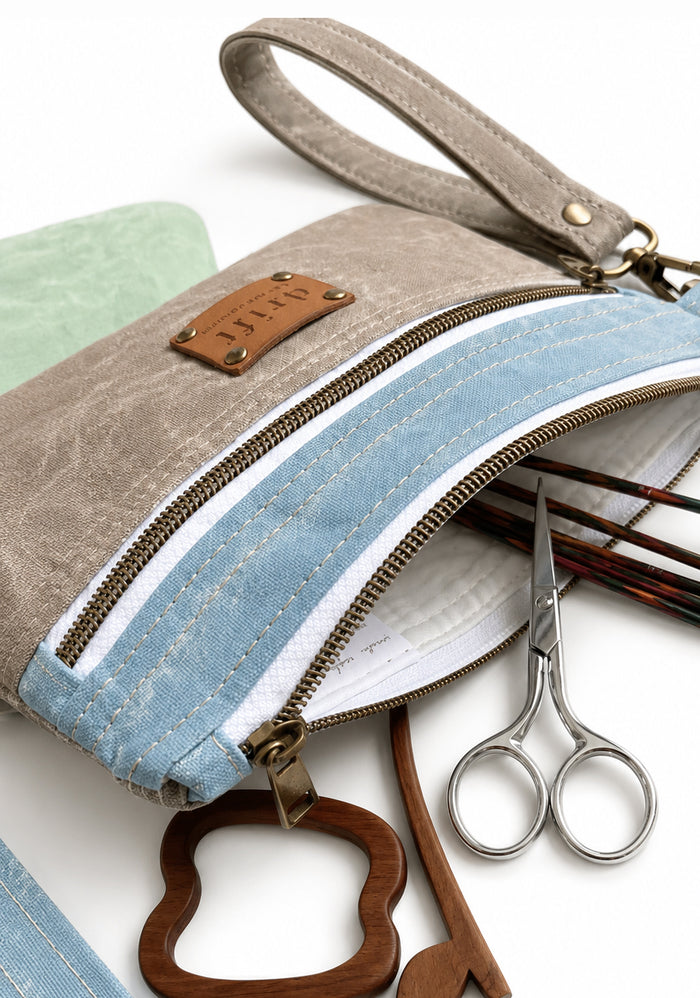 Notion Pouch - Large - Morning Tide/Stone