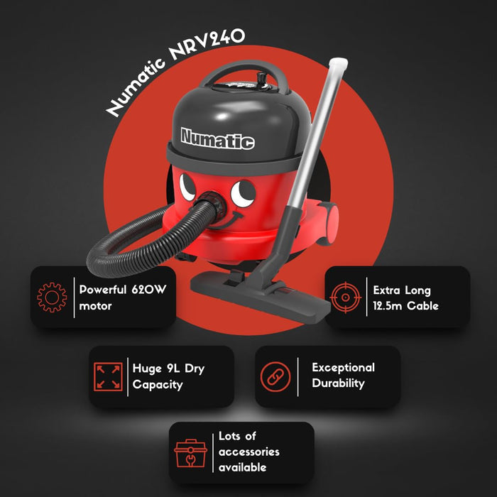 Numatic NRV240-11 Henry Vacuum Cleaner 620W 9L