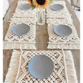Off White Macrame Plate Coaster (Set of 2)
Size: 10"X10"-Indiehaat