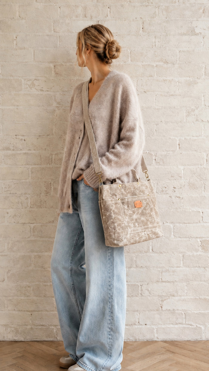 On The Go Knitter's Tote - Medium - Stone