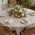 Charlo's Set of 4 Rectangular Placemats Delicate Pearls 18" x 12"-5