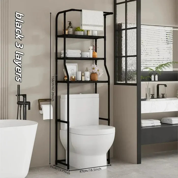 Over-the-Toilet Storage Shelf with Towel Rack – image 6