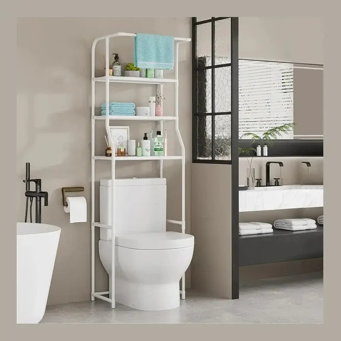 Over-the-Toilet Storage Shelf with Towel Rack – image 7