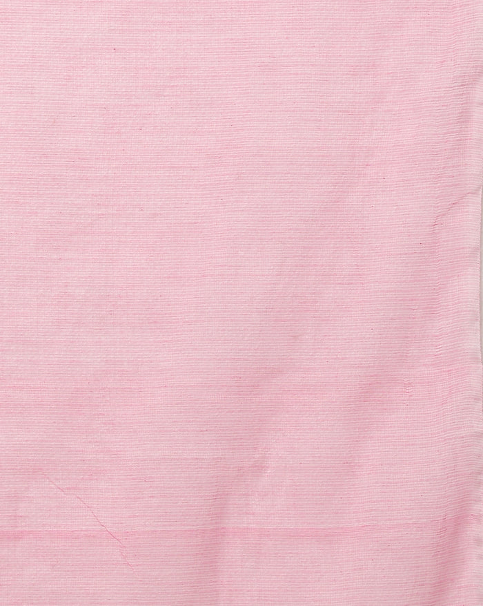 Pale Magenta Pink Pure Kota Doria Saree Embroidered