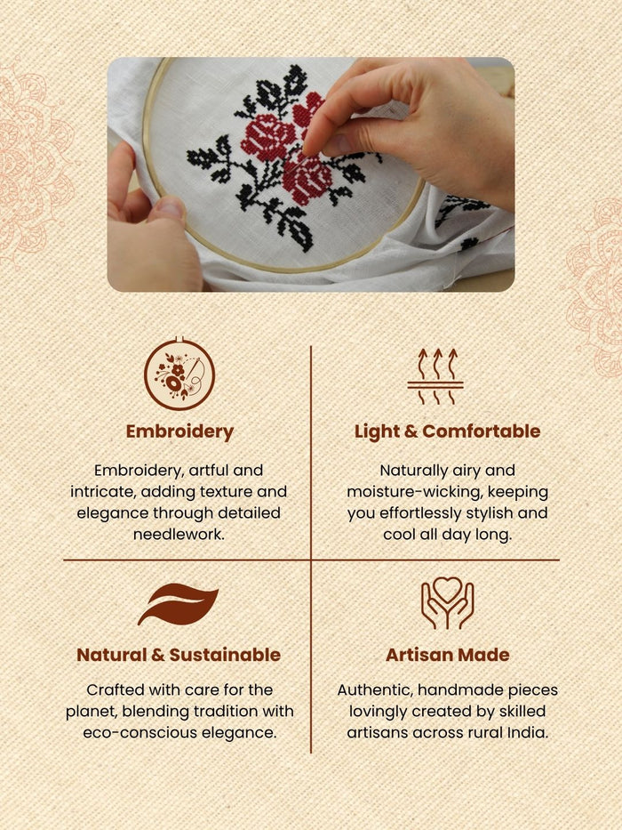 Pankhudi Embroidered Kota Cotton Radiant White Suit (Top+Dupatta)