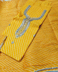 Indiehaat | Kota Cotton Silk Gota Patti Suit Yellow