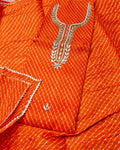 Indiehaat | Kota Cotton Silk Gota Patti Suit Orange