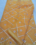 Indiehaat | Kota Cotton Gota Patti Yellow Saree