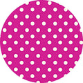 Charlo's Set of 4 Round Placemats Covers 14 Dia inch Dot Polka Pink-0