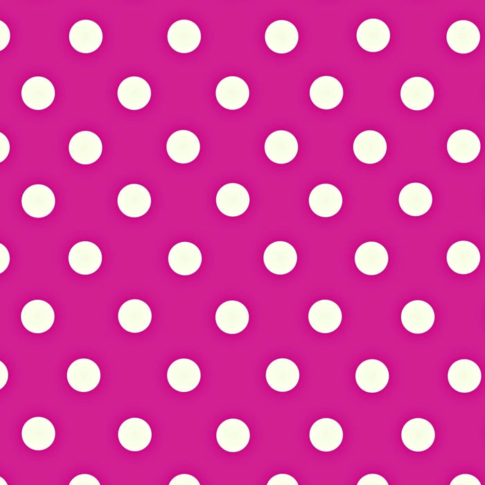 Charlo's Set of 4 Round Placemats Covers 14 Dia inch Dot Polka Pink-3