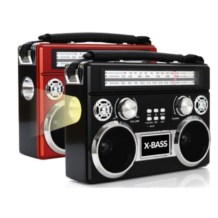 Supersonic Portable 3 Band Radio with Bluetooth and Flashlight-0
