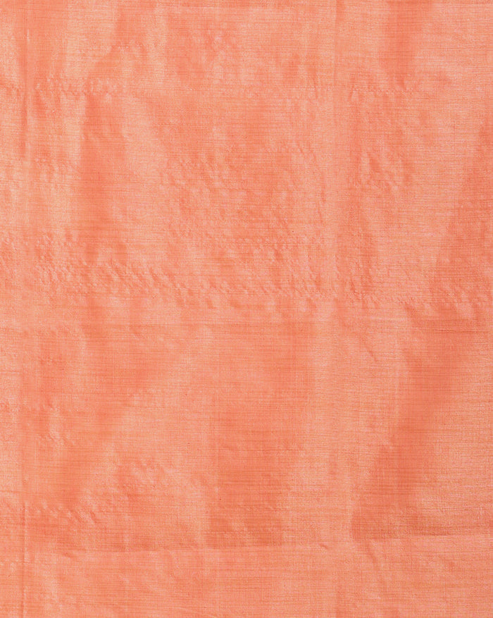Printed Khadi Silk Peach Suit (T+B+D)