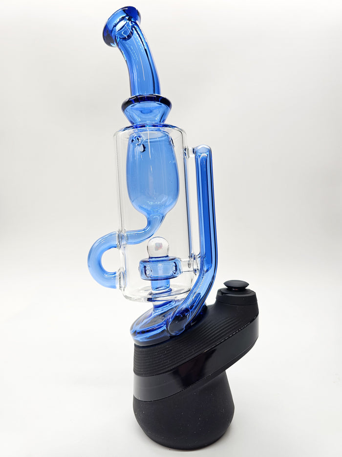 Puffco Peak Blue Opal Incycler Glass Bubbler Attachment