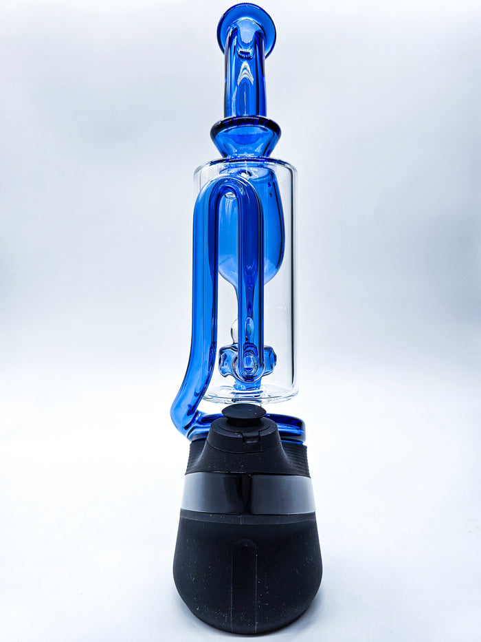 Puffco Peak Blue Opal Incycler Glass Bubbler Attachment
