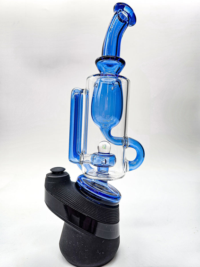 Puffco Peak Blue Opal Incycler Glass Bubbler Attachment