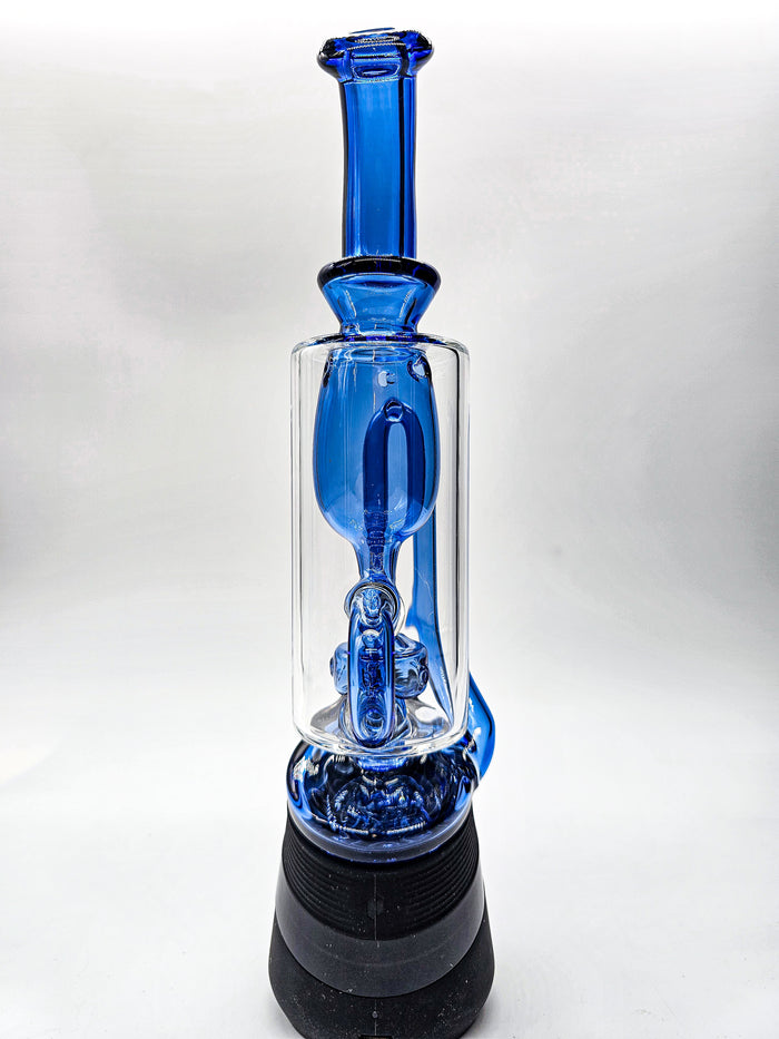 Puffco Peak Blue Opal Incycler Glass Bubbler Attachment
