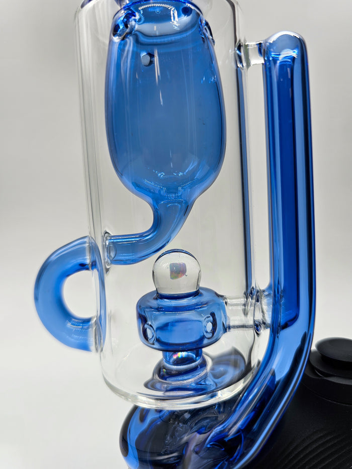 Puffco Peak Blue Opal Incycler Glass Bubbler Attachment