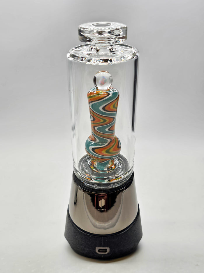 Puffco Peak Flat Top Opal Wig Wag Glass Bubbler