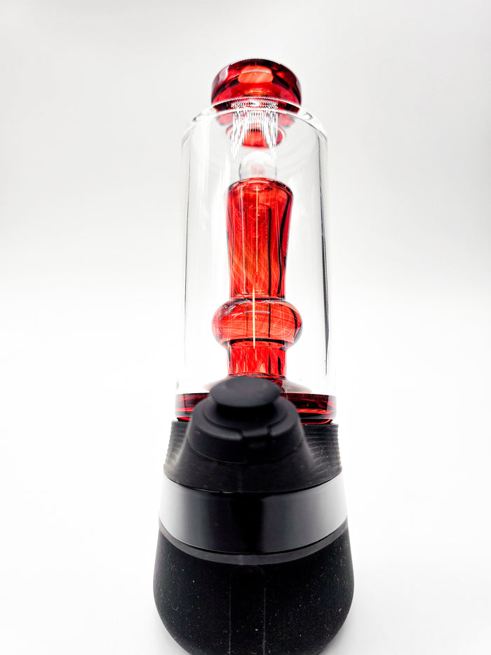 Puffco Peak Red Opal Flat Top Glass Bubbler