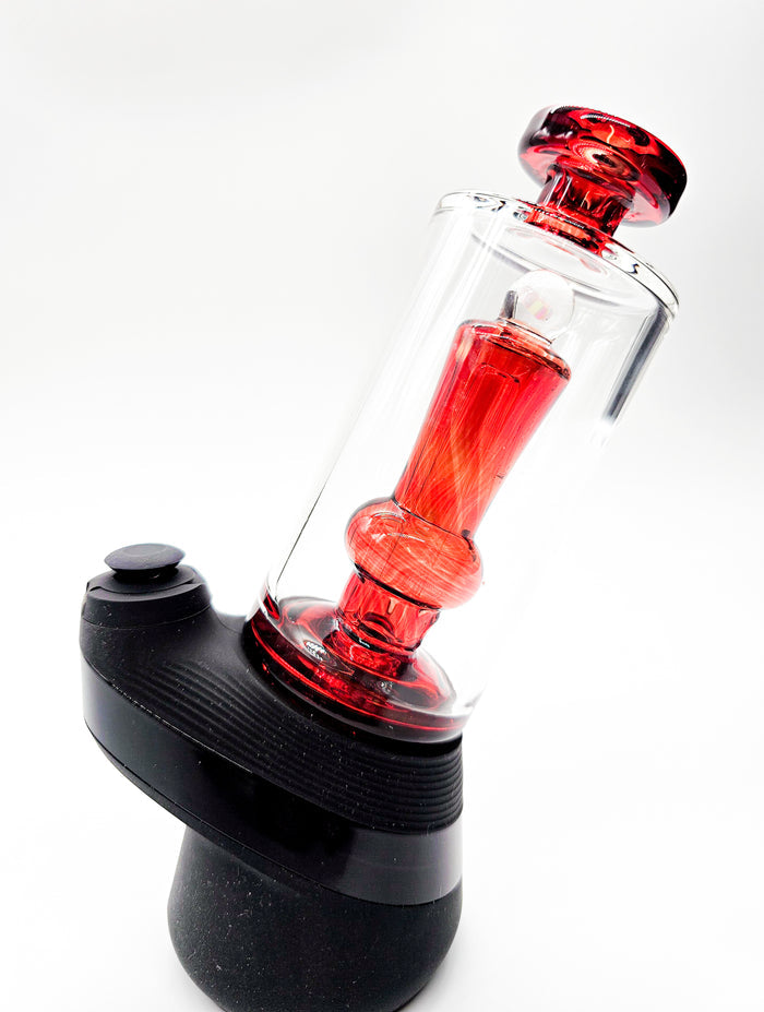 Puffco Peak Red Opal Flat Top Glass Bubbler