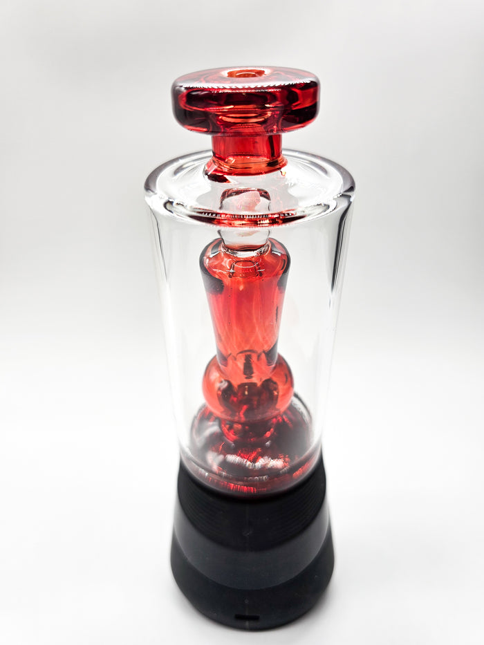 Puffco Peak Red Opal Flat Top Glass Bubbler