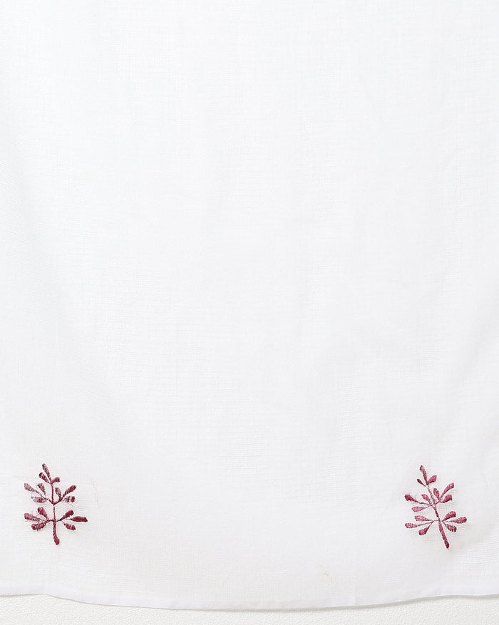 Quill Gray Pure Kota Doria Saree Embroidered