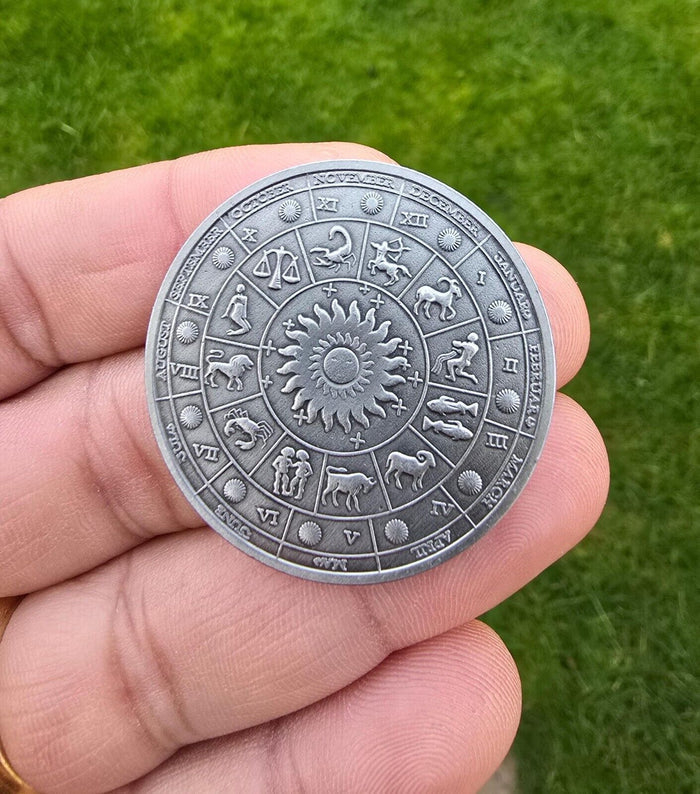 Rashifal 12 Star Signs Horoscope Good Luck Evil Eye Protection Hindu Mantra Coin