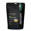 A package of Chef's Pantry Raw Macadamia Chip Pieces in a 500g black bag from Nutworks.