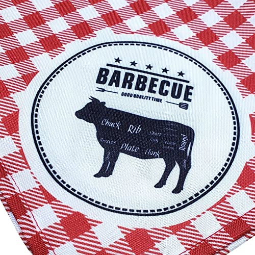Charlo's Cloth Napkins Set of 4 Red Barbecue II 16" by 16" - Red-1