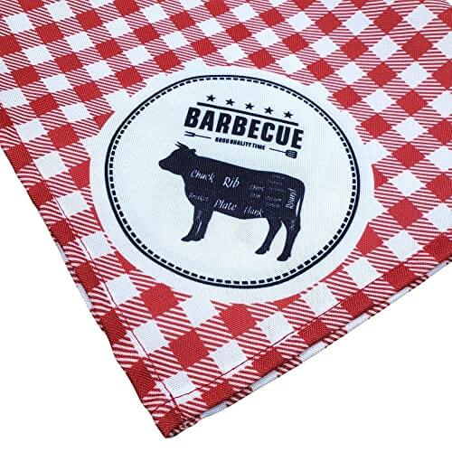 Charlo's Cloth Napkins Set of 4 Red Barbecue II 16" by 16" - Red-2
