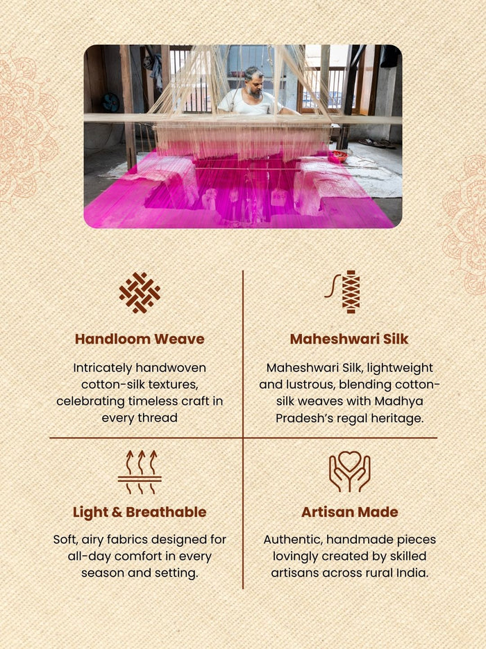 A carved wooden block being pressed by hand onto block printed fabric