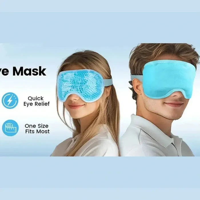 Cooling Gel Bead Eye Mask – Reusable Cold & Hot Compress for Puffy Eyes – Eye Care