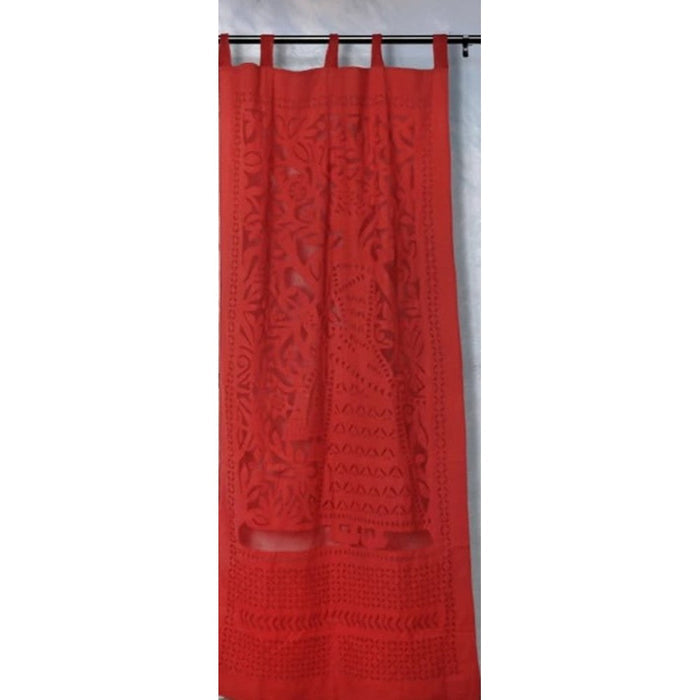 Applique Work Wall Hanging Red Curtain
Size - 44"X84" (3.5 X 7 Ft)-Indiehaat